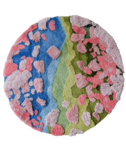 Alternative view of Tapis Alexis à Tissage Relief – 100 x 100 cm