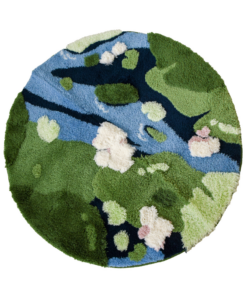 Alternative view of Tapis Bronze à Tissage Relief – 100 x 100 cm