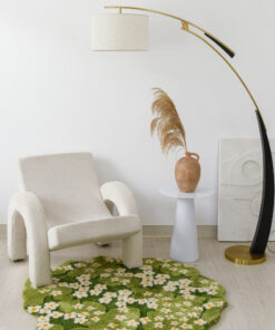 Tapis Daisy à Tissage Relief – 120 x 125 cm