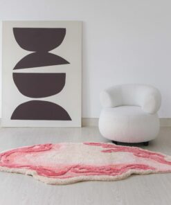 Tapis Pinky à Tissage Relief – 100 x 160 cm