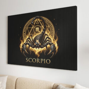 Skorpion Goldenes Sternzeichen Heilige Geometrie Leinwandbild – Bild 3